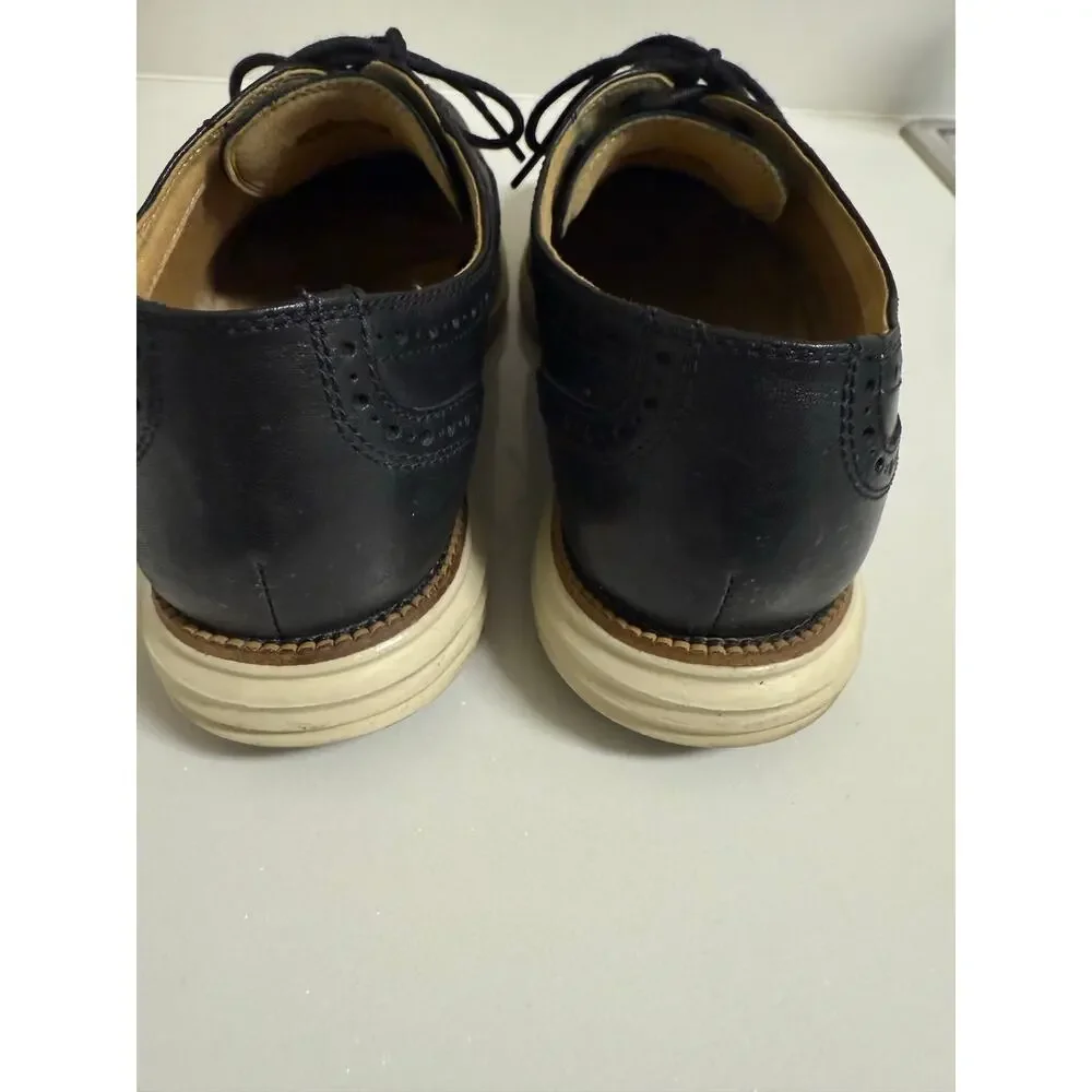 COLE HAAN Black Lace Up Casual Leather Dress Shoes Men 11